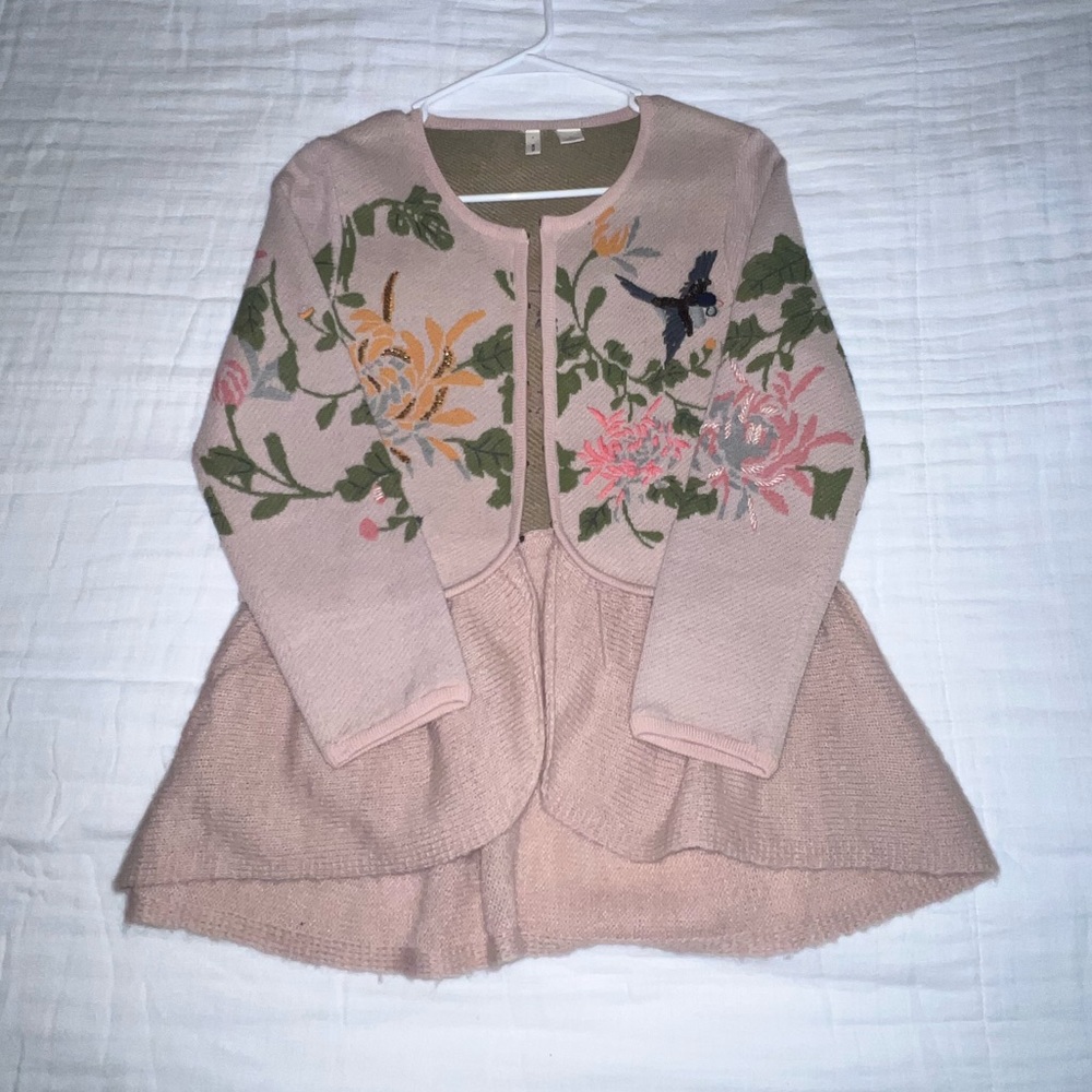 Anthro Peplum Cardigan